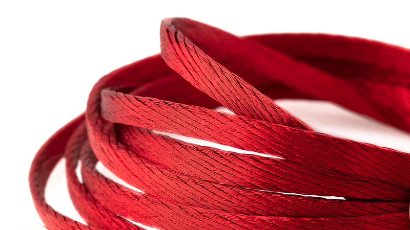 red shaped and compacted type 2 Litz wire coil